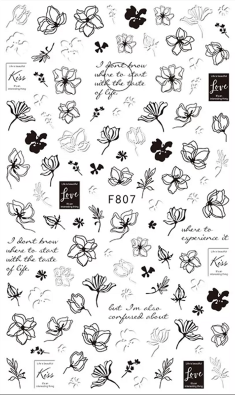 JUSTNAILS Stickers Butterfly BLACK