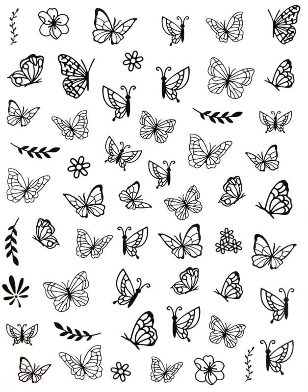 JUSTNAILS Sticker Butterflys 809